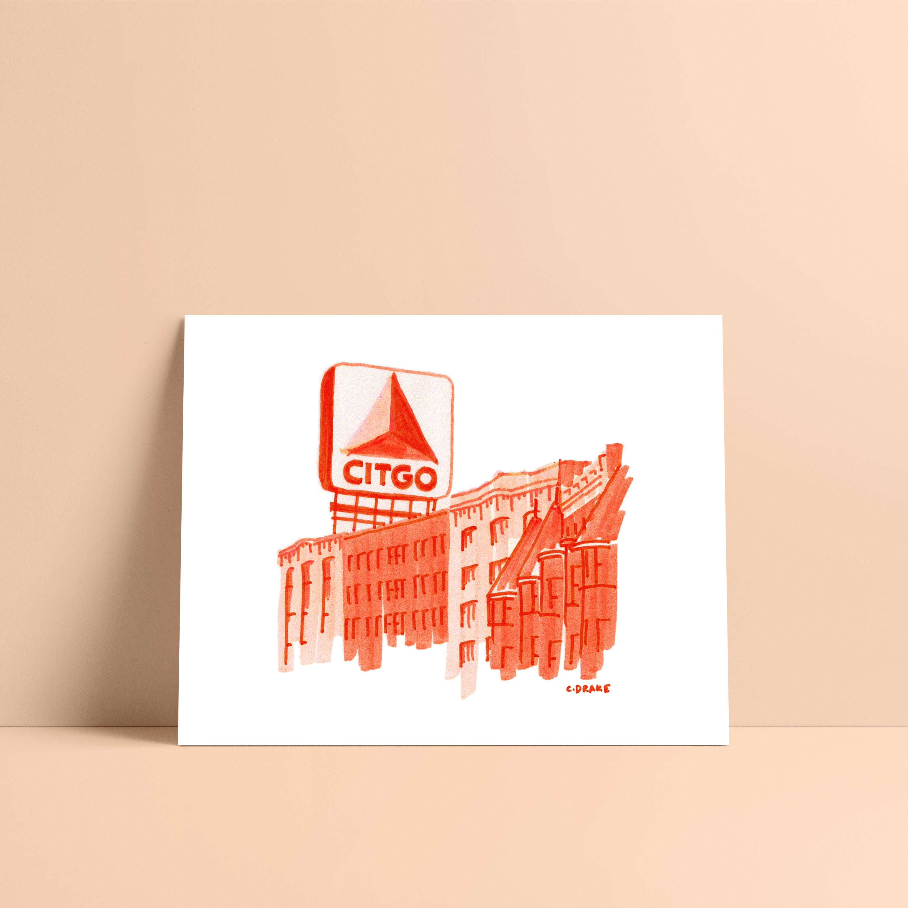 Boston Citgo Sign/ Fenway Shirt - Boston - Posters and Art Prints