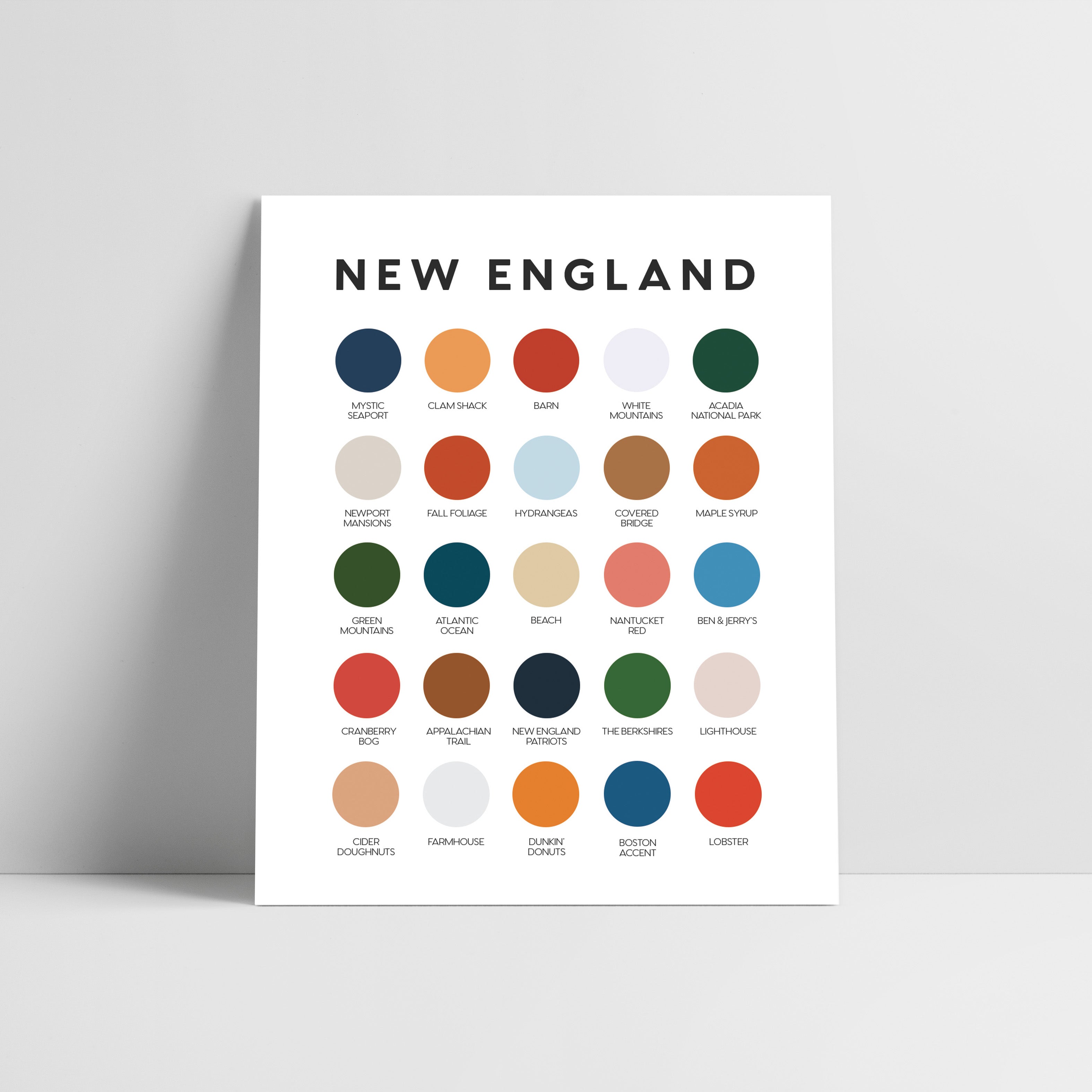 Boston Color Palette Print