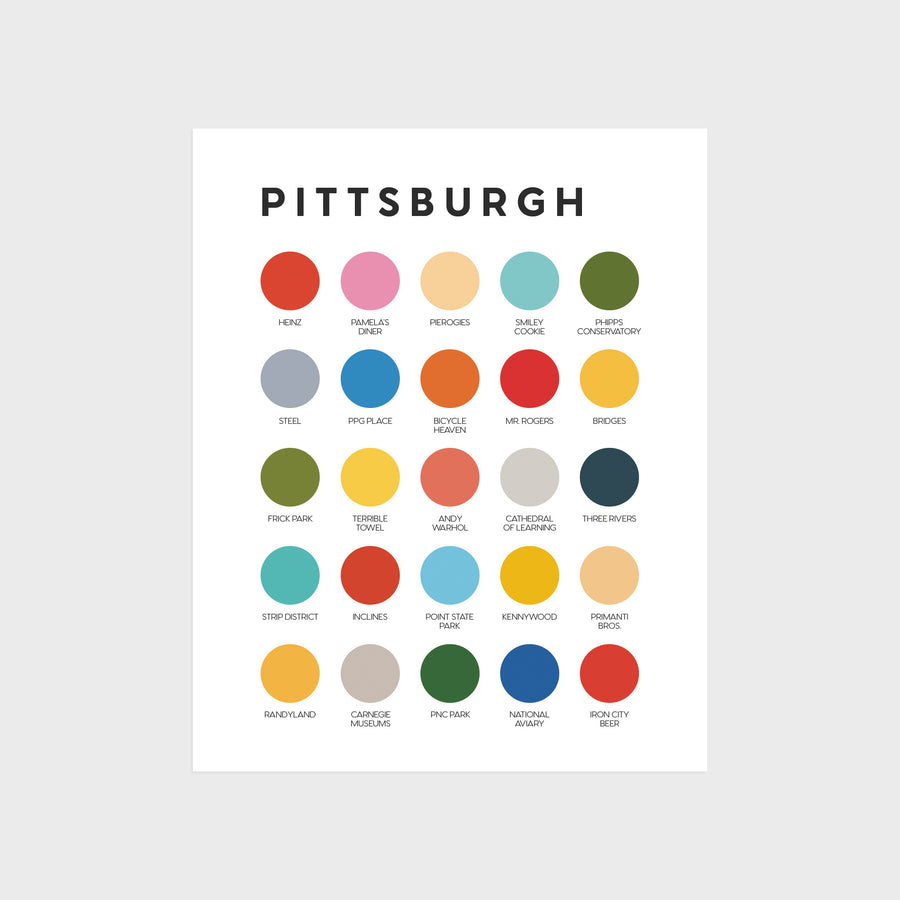 Pittsburgh Color Palette Print