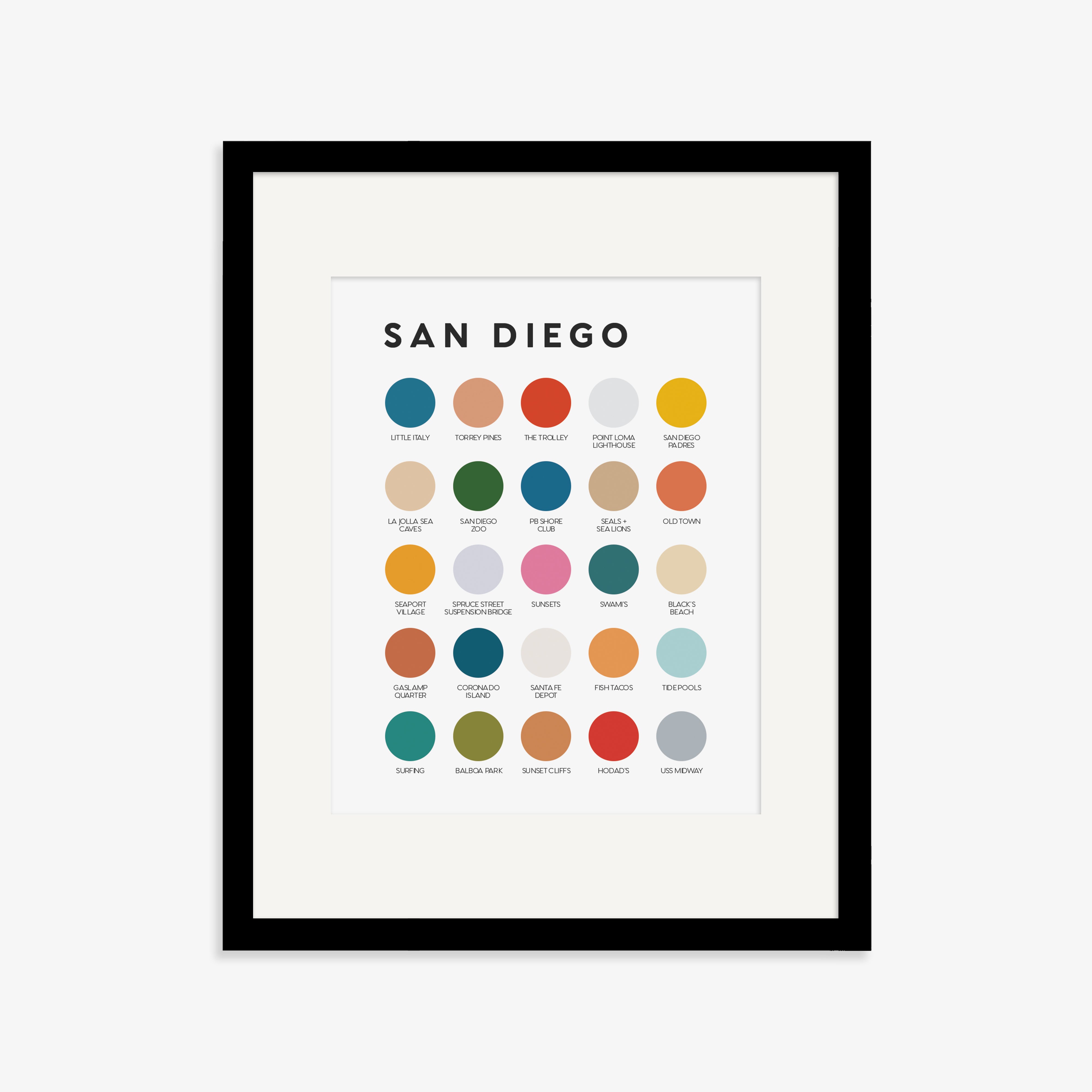 San Diego Color Palette Print – Lunch City Studio