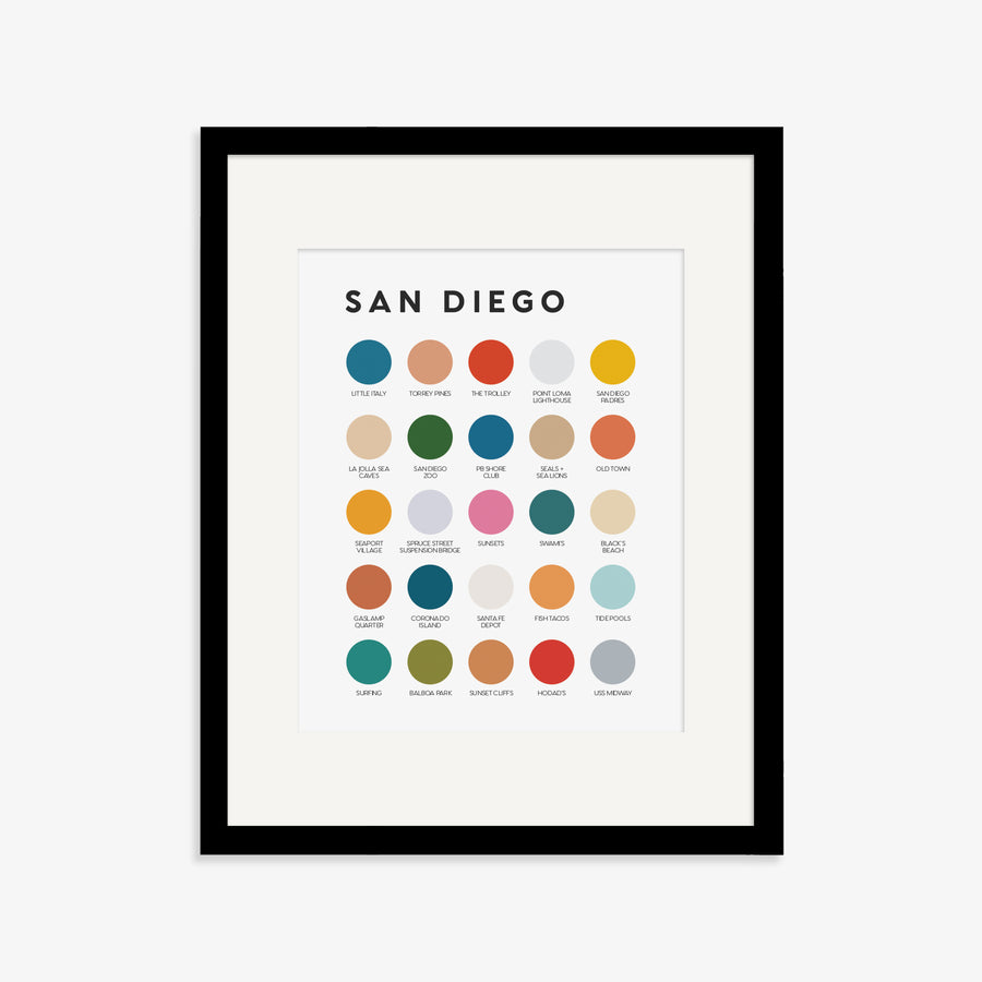 San Diego Color Palette Print