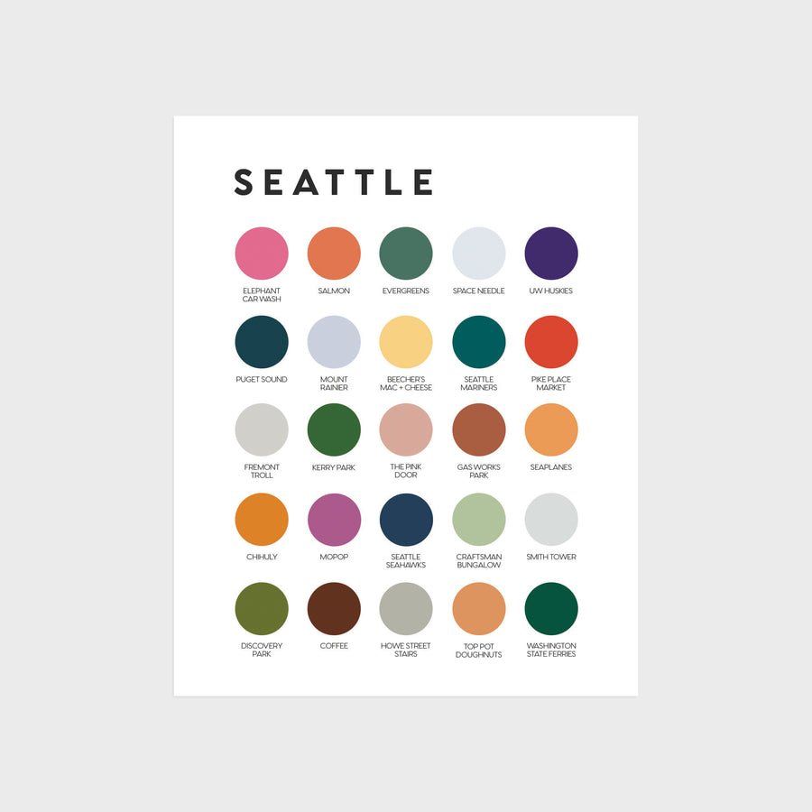 Seattle Color Palette Print
