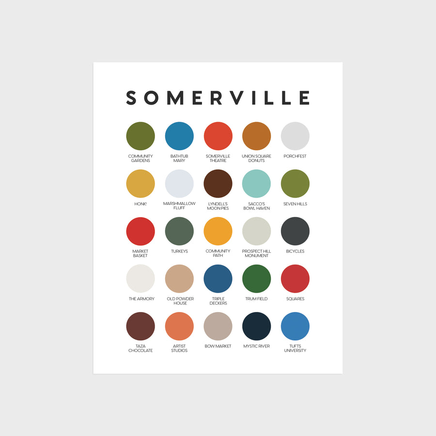 Somerville Color Palette Print