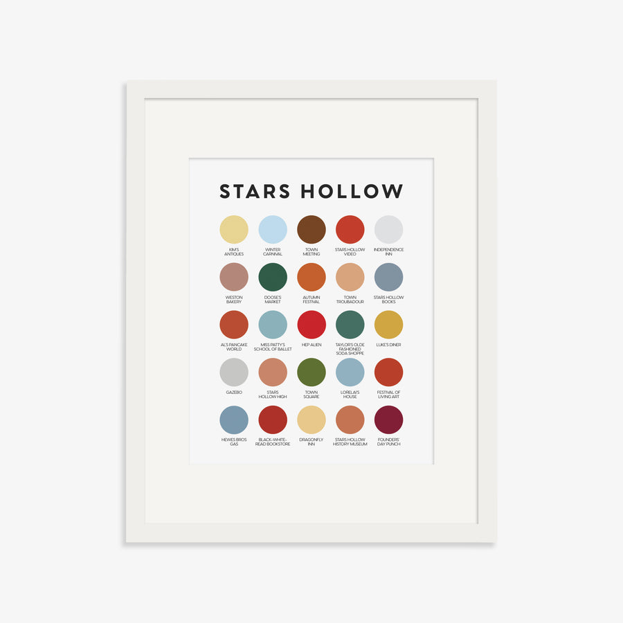 Stars Hollow Color Palette Print