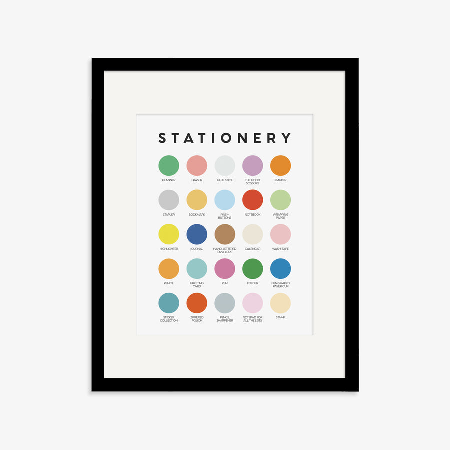 Stationery Color Palette Print