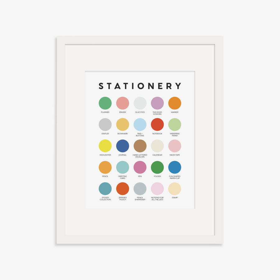 Stationery Color Palette Print