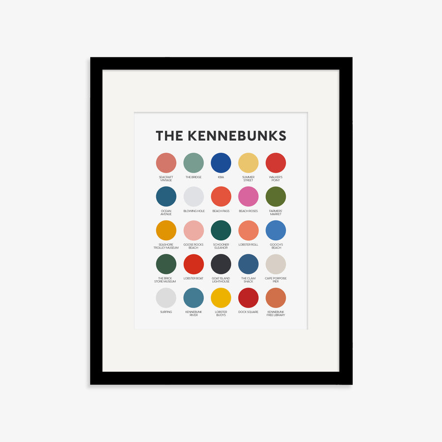 The Kennebunks Color Palette Print