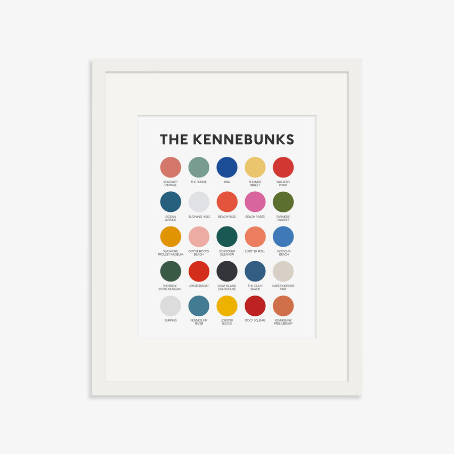 The Kennebunks Color Palette Print