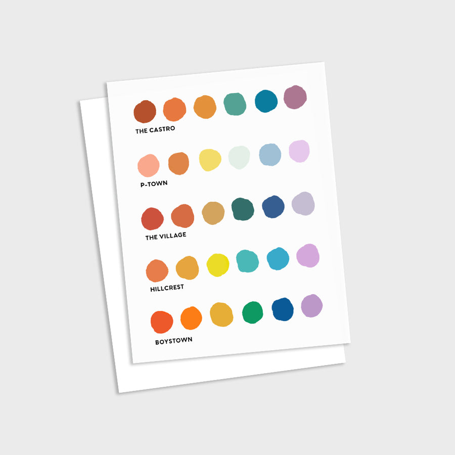 Gayborhoods Color Palette Card
