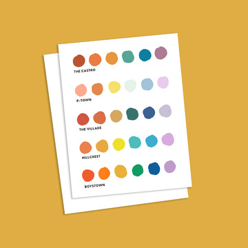 Rainbow Color Palette Card