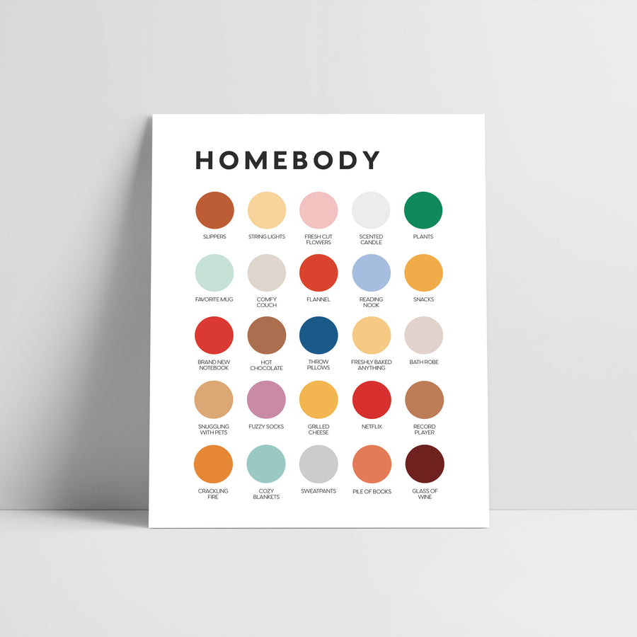 Homebody Color Palette Print