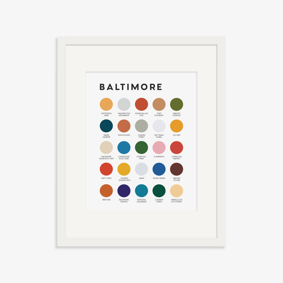 Baltimore Color Palette Print