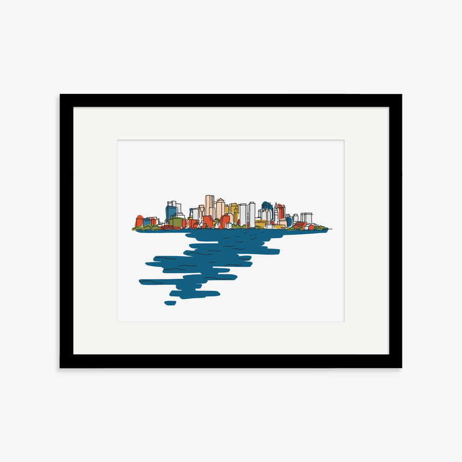 Boston Harbor Skyline Print
