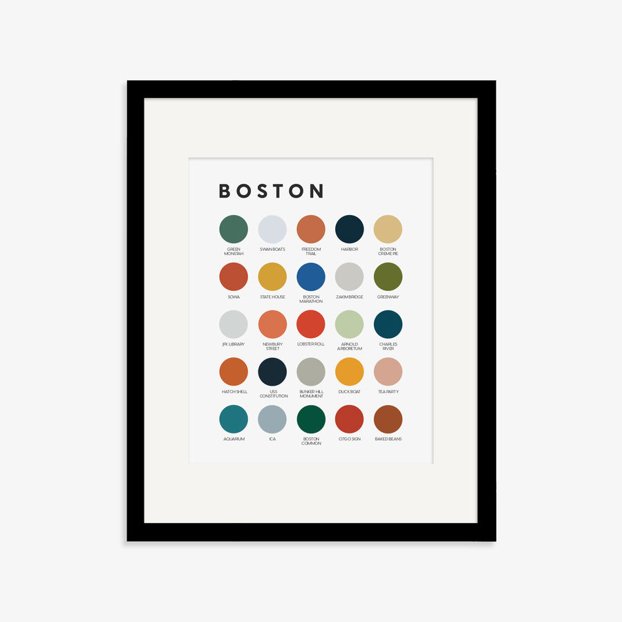 Boston Color Palette Print