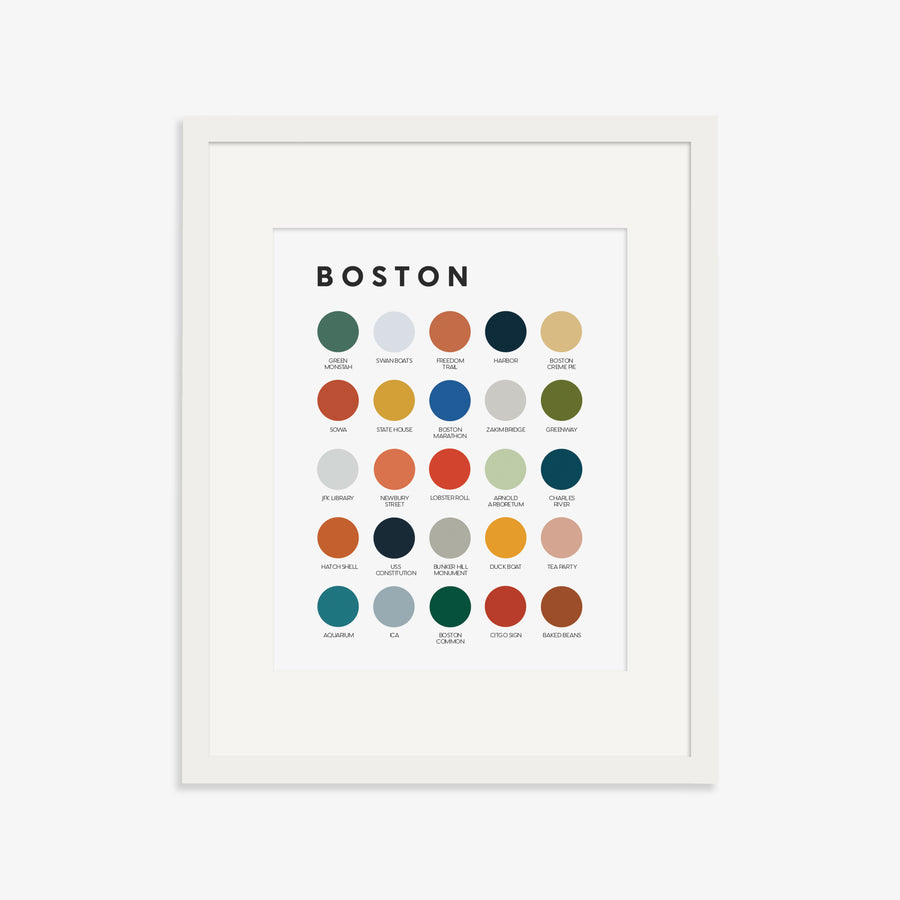 Boston Color Palette Print