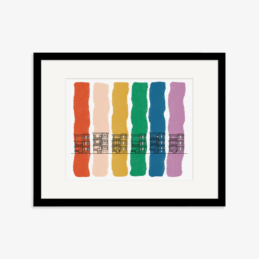 Triple Decker Rainbow Print