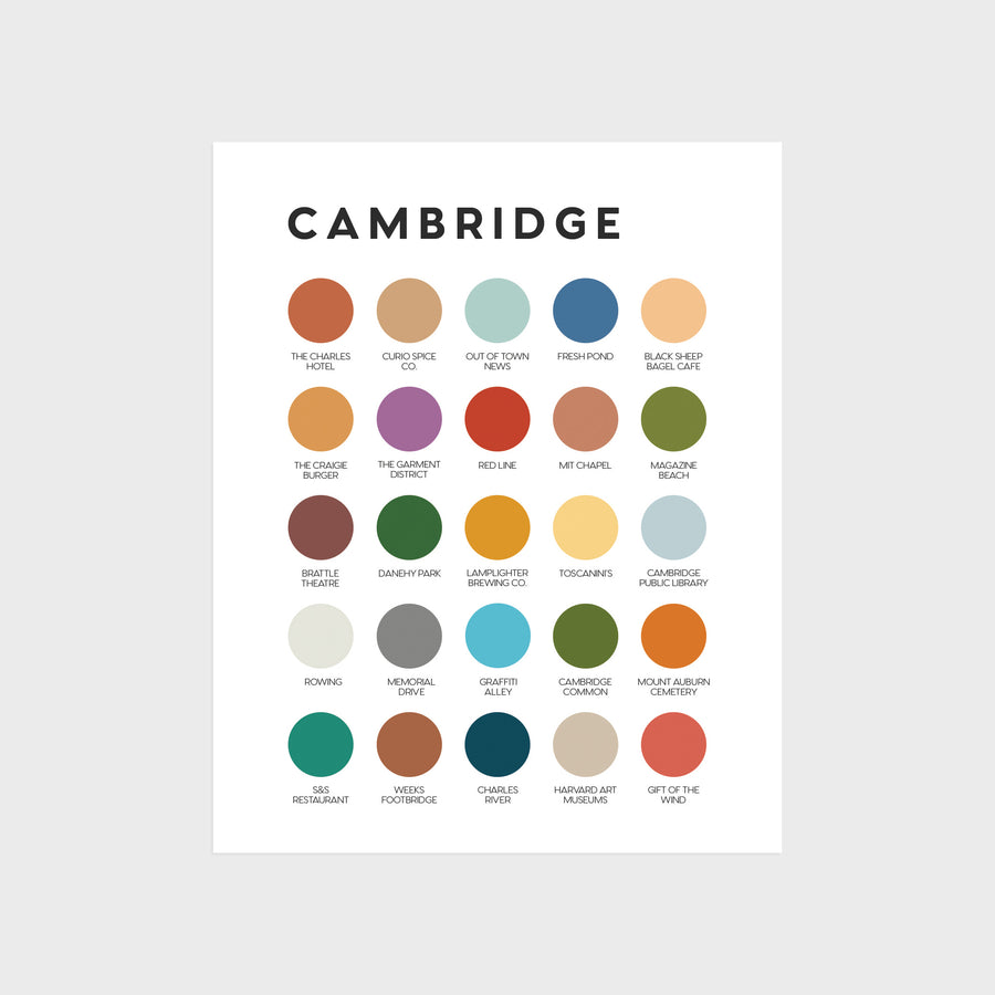 Cambridge Color Palette Print