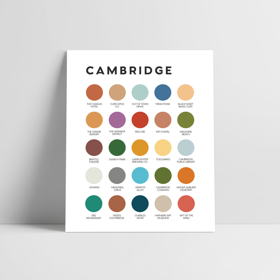 Cambridge Color Palette Print