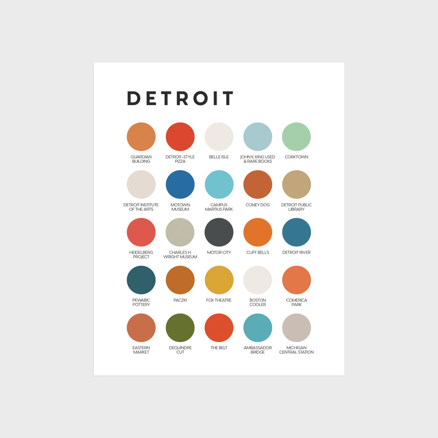 Detroit Color Palette Print
