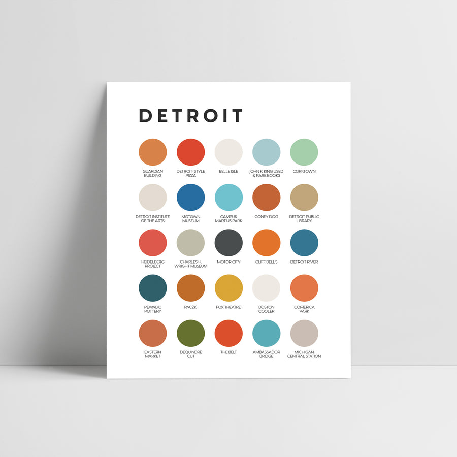 Detroit Color Palette Print