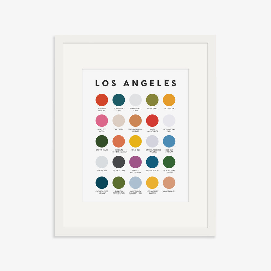 Los Angeles Color Palette Print