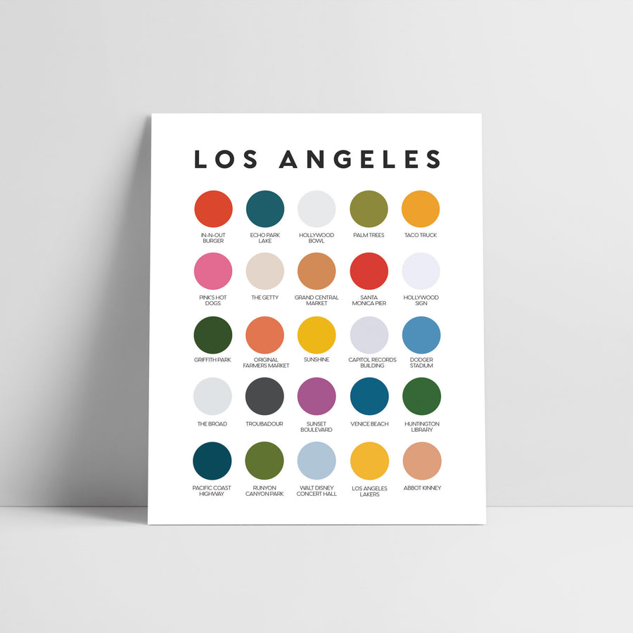 Los Angeles Color Palette Print