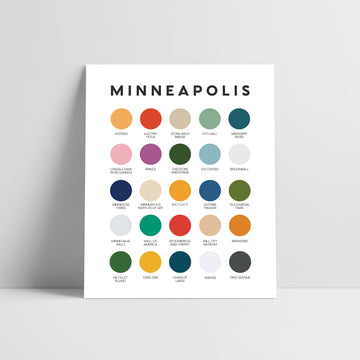 Minneapolis Color Palette Print
