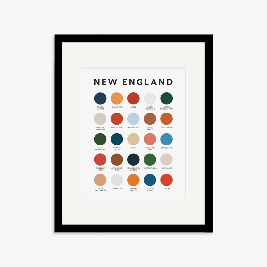 New England Color Palette Print