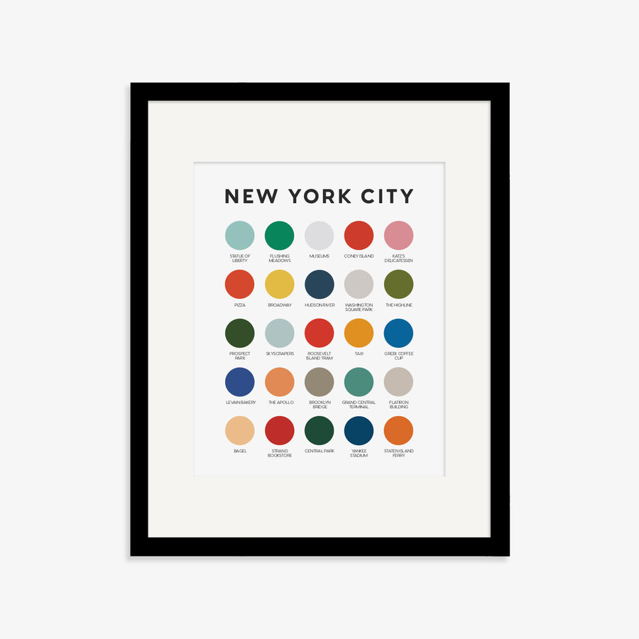 New York City Color Palette Print