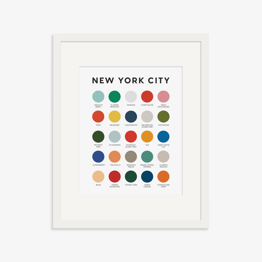 New York City Color Palette Print