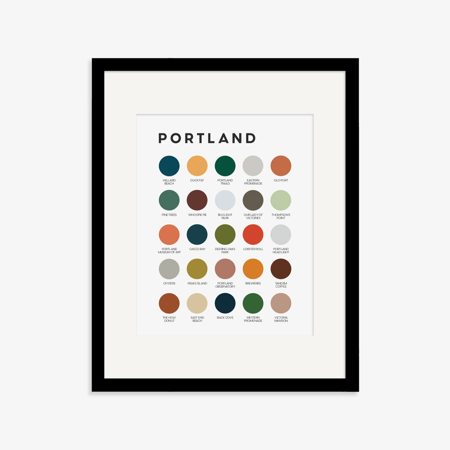 Portland, Maine Color Palette Print
