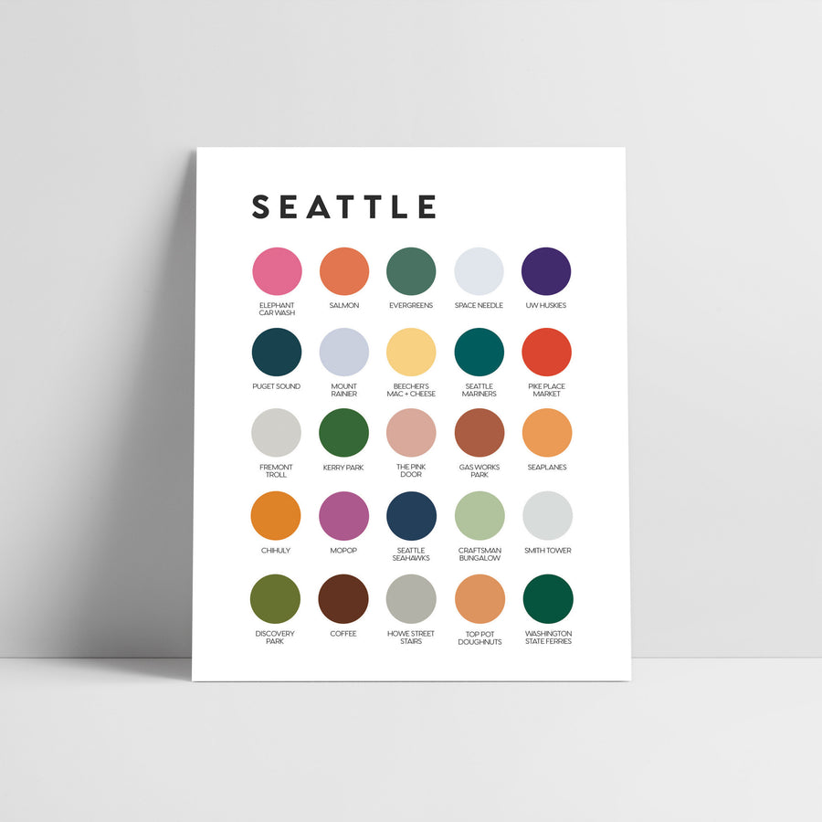 Seattle Color Palette Print