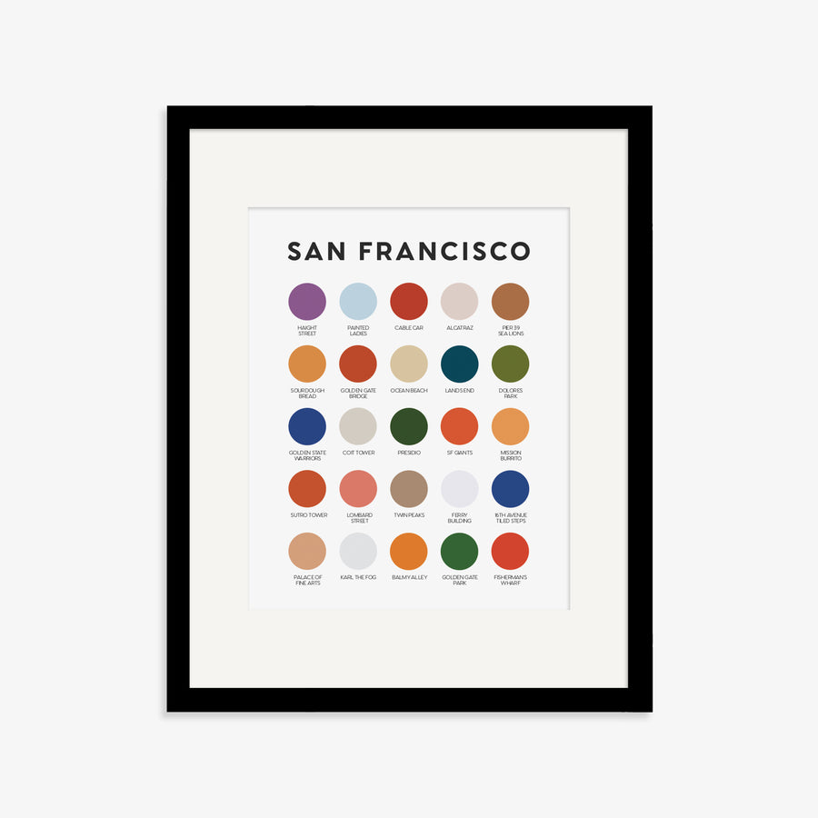 San Francisco Color Palette Print