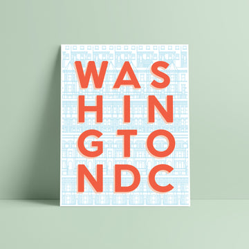 Washington DC Typography Print
