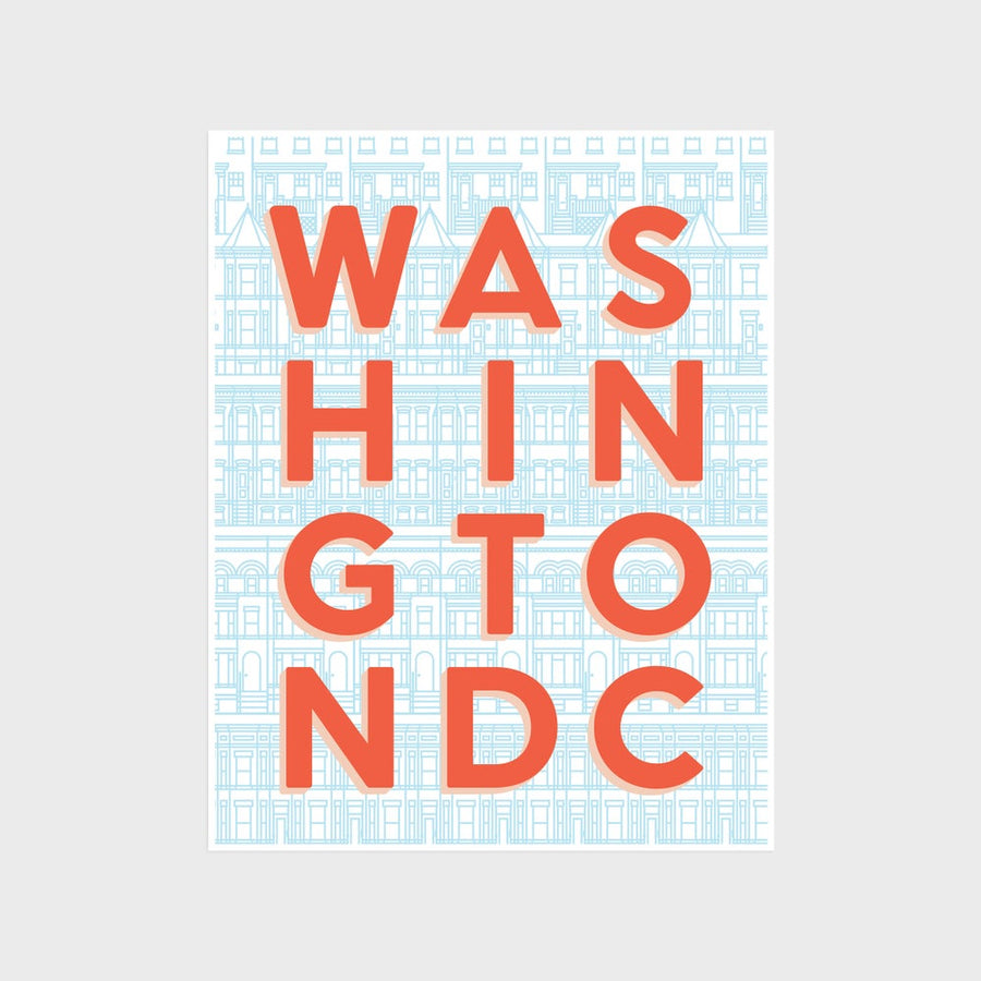 Washington DC Typography Print