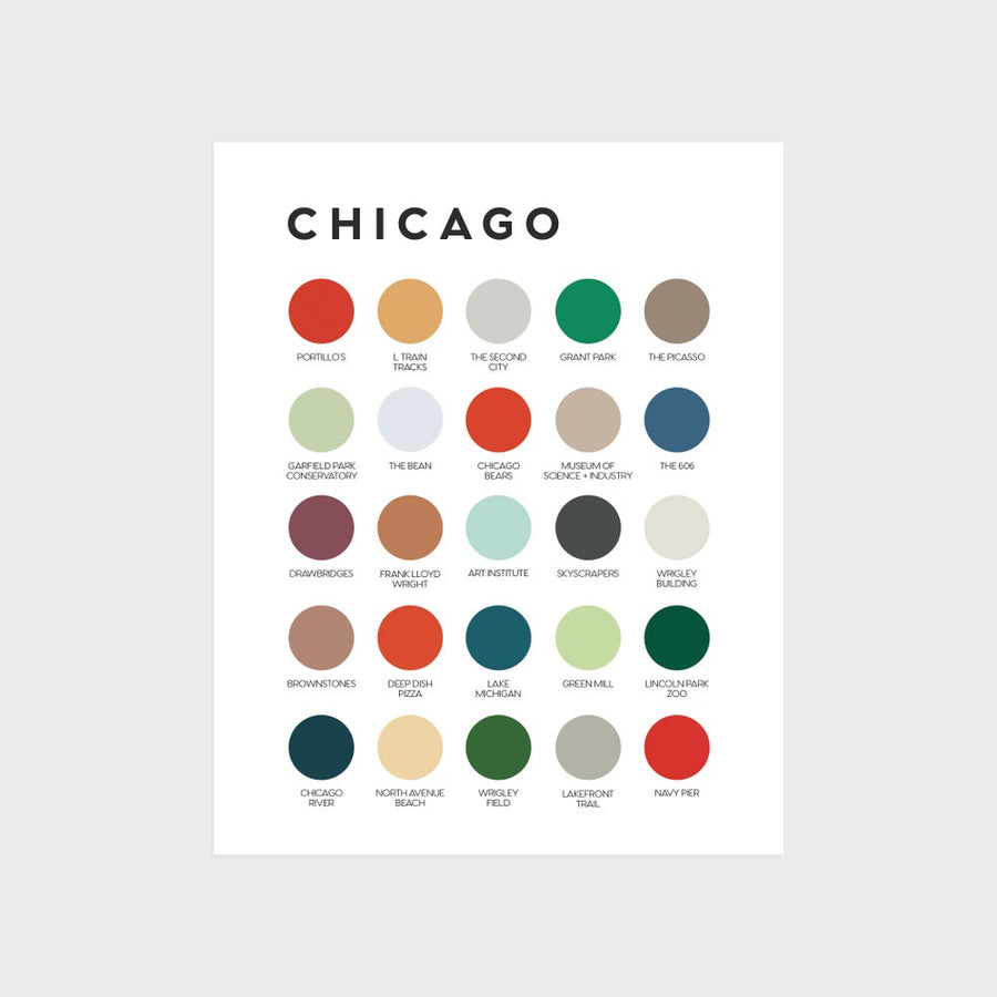 Chicago Color Palette Print