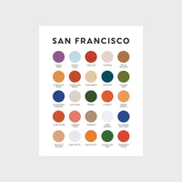 San Francisco Color Palette Print